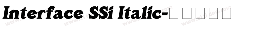 Interface SSi Italic字体转换